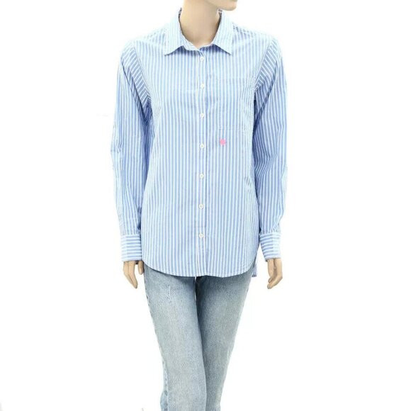 Blue Striped Button Down Shirt - Picture 4 of 8